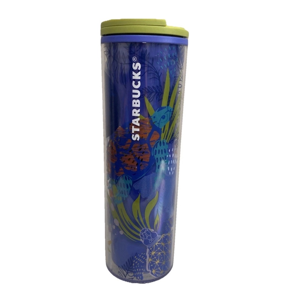 NWT Collectible Starbucks Hawaii Sea Turtle Tumbler with Green Lid